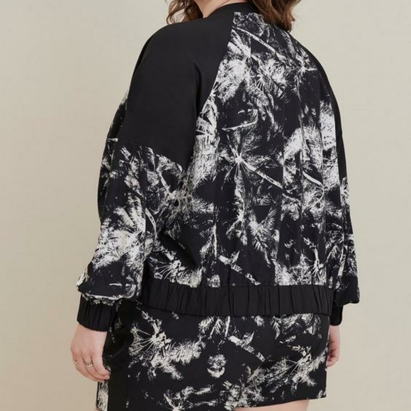 80's! NWT Lovesick Torrid palm tree graphic print jacket and short set 2X - Picture 7 of 13